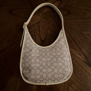 Coach Ergo Shoulder Bag In Ivory Signature Jacquard
